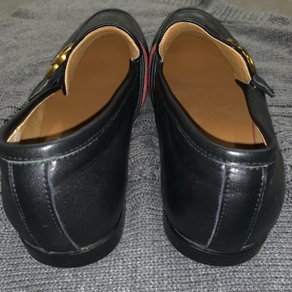 Gucci Men's Paride Web Stripe Bit Leather Loafers - Picture 6 of 10